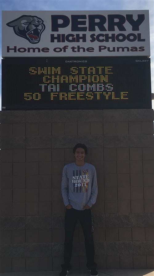 Tai Combs - State Champion Swim 50 Freestyle 